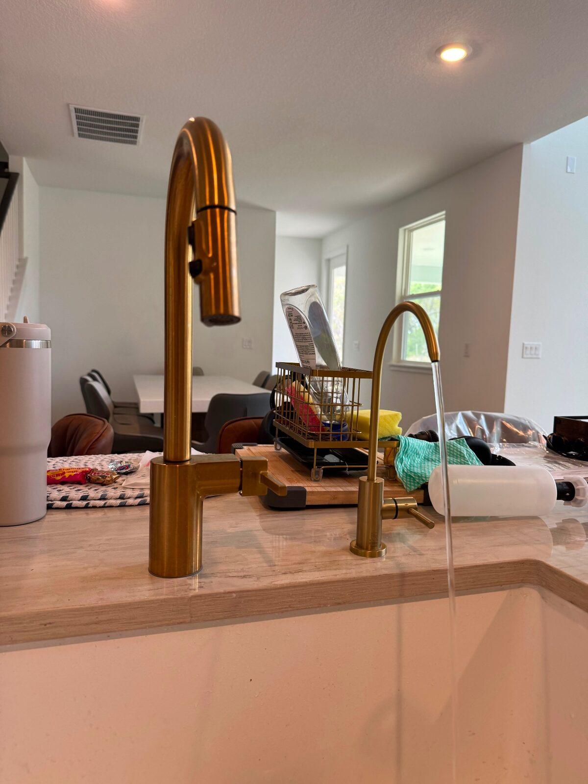 RO faucet + spring faucet combo