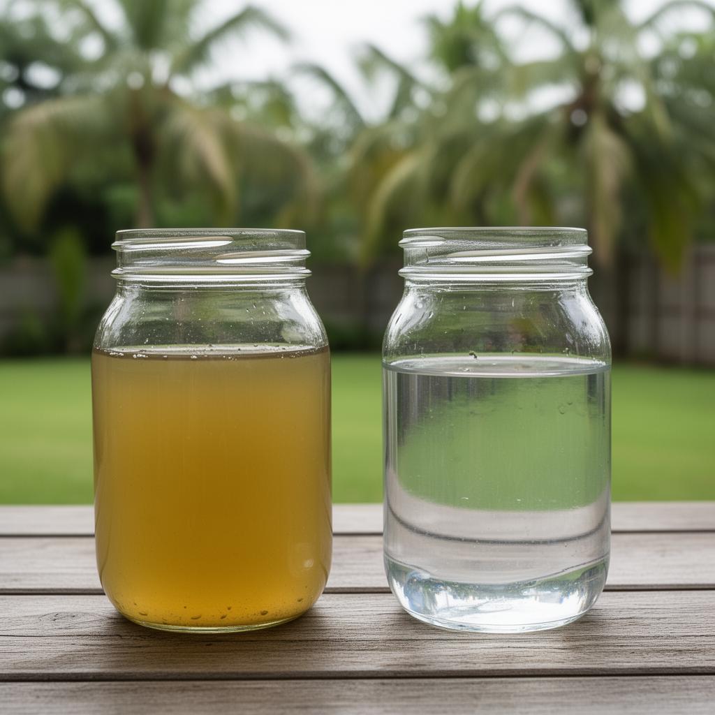 Before & after · well water